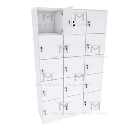 ARMÁRIO ESCANINHO 15 PORTAS CHAVE M293.B ORGANIZADOR MUNDI MOVEIS - 5