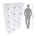 Ver imagem 4 de ARMÁRIO ESCANINHO 15 PORTAS CHAVE M293.B ORGANIZADOR MUNDI MOVEIS