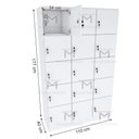 Ver imagem 2 de ARMÁRIO ESCANINHO 15 PORTAS CHAVE M293.B ORGANIZADOR MUNDI MOVEIS