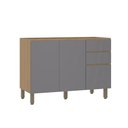 Ver imagem 1 de Balcão Modulado 120cm (sem Tampo) de Pia 2 Portas 3 Gavetas Slim Luciane
