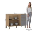 Ver imagem 2 de Balcão Modulado 120cm (sem Tampo) de Pia 2 Portas 3 Gavetas Slim Luciane