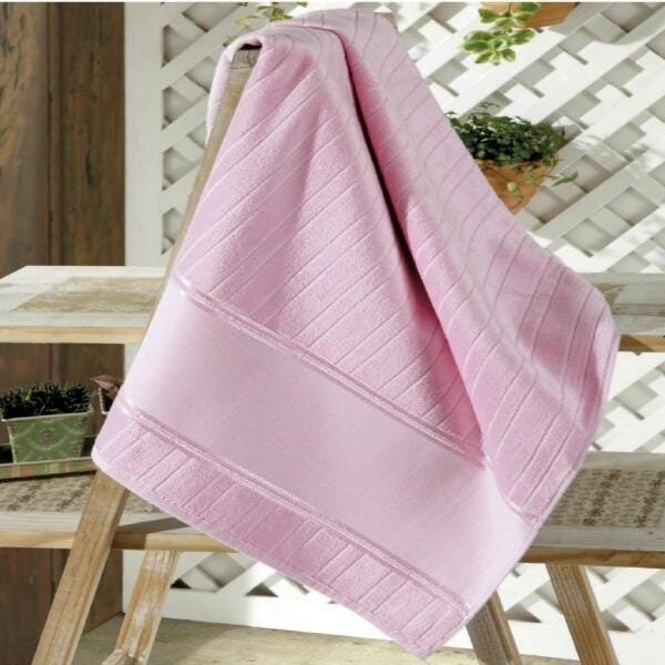 Kit Toalha Rosto Velour Artesanalle Liso Dohler 50x80cm com 3 unid. Cor: Rosa Claro