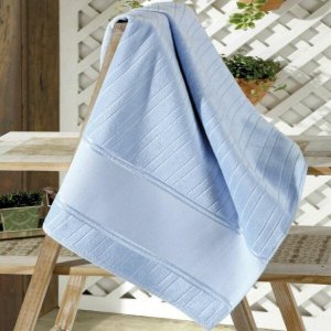 Kit Toalha Lavabo Velour Artesanalle Dohler 30x45cm com 12 Unid Cor:Azul Claro