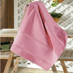 Kit Toalha Lavabo Velour Artesanalle Dohler 30x45cm com 12 Unid Cor:Rosa Escuro - 1
