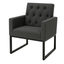 Ver imagem 5 de Poltrona Decorativa para Escritório e Consultório Base Metal Cinza