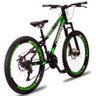 Bicicleta Aro 26 Quadro 13 Alumínio 21v Freio a Disco Mecânico Freeride Preto/Verde - Dropp - 3