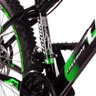 Bicicleta Aro 26 Quadro 13 Alumínio 21v Freio a Disco Mecânico Freeride Preto/Verde - Dropp - 6