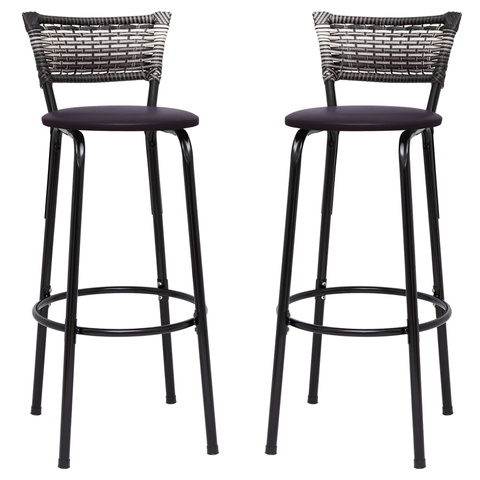 Kit 2 Banquetas Alta para Cozinha Junco Degradê Bancada Bistrô Balcão Ilhas Área Gourmet Piscina