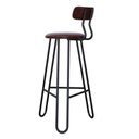 Ver imagem 2 de Conjunto 2 Banquetas Alta Ginger com Encosto Courino Café