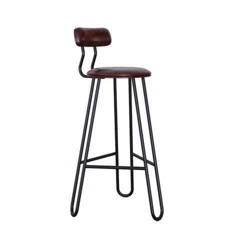 Conjunto 2 Banquetas Alta Ginger com Encosto Courino Café
