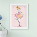 Ver imagem 4 de Quadro Decorativo Infantil Quarto Bebê Menina Bailarina Kit 3 Peças