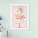 Ver imagem 2 de Quadro Decorativo Infantil Quarto Bebê Menina Bailarina Kit 3 Peças