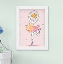 Ver imagem 2 de Quadro Decorativo Infantil Quarto Bebê Menina Bailarina Kit 3 Peças