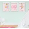 Quadro Decorativo Infantil Quarto Bebê Menina Bailarina Kit 3 Peças - 1