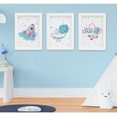 Ver imagem 1 de Quadrinho Infantil Bebê Menino Astronauta Foguete Kit 3 Peças