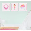 Ver imagem 1 de Quadro Infantil Quarto Bebê Menina Ballet Bailarina Kit 3 Peças
