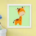 Ver imagem 4 de Quadro Infantil Quarto Bebê Menino Menina Safari Kit 3 Peças