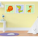 Ver imagem 1 de Quadro Infantil Quarto Bebê Menino Menina Safari Kit 3 Peças