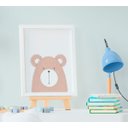 Ver imagem 4 de Quadro Decorativo Infantil Escandinavo Urso Leão Tigre Kit 3 Peças