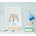 Ver imagem 3 de Quadro Decorativo Infantil Escandinavo Urso Leão Tigre Kit 3 Peças