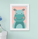 Ver imagem 5 de Quadro Decorativo Infantil Quarto Bebê Menina Menino Safari Leão Girafa Elefante Kit 4 Peças