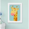 Quadro Decorativo Infantil Quarto Bebê Menina Menino Safari Leão Girafa Elefante Kit 4 Peças - 4