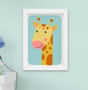 Ver imagem 4 de Quadro Decorativo Infantil Quarto Bebê Menina Menino Safari Leão Girafa Elefante Kit 4 Peças