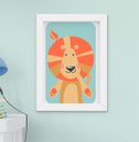 Ver imagem 3 de Quadro Decorativo Infantil Quarto Bebê Menina Menino Safari Leão Girafa Elefante Kit 4 Peças