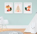 Ver imagem 1 de Quadro Decorativo Quarto Infantil Raposa Indian Fox Kit 3 Peças