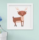 Ver imagem 2 de Kit Quadro Infantil Quarto Bebê Bichos da Floresta Raposa Urso Cervo Kit 3 Peças