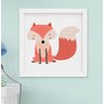 Kit Quadro Infantil Quarto Bebê Bichos da Floresta Raposa Urso Cervo Kit 3 Peças - 4
