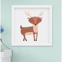 Ver imagem 2 de Quadro Infantil Bebê Bichos da Floresta Raposa Guaxinim Cervo Kit 4 Peças