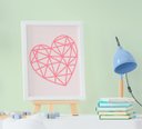 Ver imagem 3 de Kit Quadro Infantil Quarto Bebê Menina Gatinha Coração Coelha 3 Peças