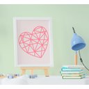 Ver imagem 3 de Kit Quadro Infantil Quarto Bebê Menina Gatinha Coração Coelha 3 Peças