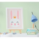 Ver imagem 4 de Kit Quadro Infantil Quarto Bebê Menina Gatinha Coração Coelha 3 Peças