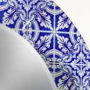 Ver imagem 3 de Espelho Redondo Revestido em Cristal Azul 91x91cm