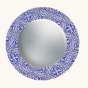 Ver imagem 1 de Espelho Redondo Revestido em Cristal Azul 91x91cm