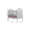 Conjunto Berço com Capitonê Branco e Comoda Realeza Canaã - 2