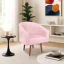 Ver imagem 2 de Poltrona Decorativa Jade Design Moderno Sala de Estar Quarto Escritório Confortável Luxo Pés Palito