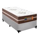 Ver imagem 1 de Cama Box Solteiro Sintético + Colchão Molas Ensacadas Texas Prime Colchões 88cm - Suporta até