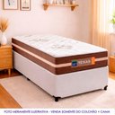 Ver imagem 2 de Cama Box Solteiro Sintético + Colchão Molas Ensacadas Texas Prime Colchões 88cm - Suporta até