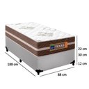 Ver imagem 4 de Cama Box Solteiro Sintético + Colchão Molas Ensacadas Texas Prime Colchões 88cm - Suporta até
