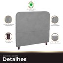 Ver imagem 6 de Cabeceira Casal Estofada para Cama Box Lizza Veludo