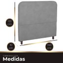 Ver imagem 5 de Cabeceira Casal Estofada para Cama Box Lizza Veludo