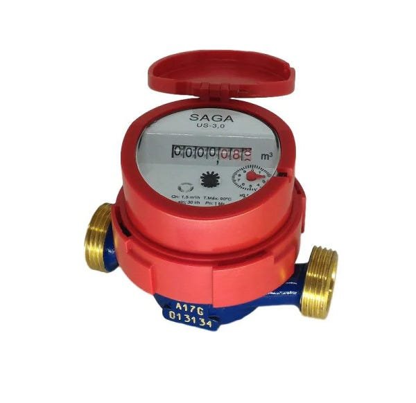 Hidrômetro Medidor de Água Unijato 1/2 Água Quente + Conexões - 2