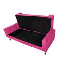 Ver imagem 4 de Recamier Baú Félix Solteiro 195 cm Suede - Doce Sonho Móveis ML/R1/FELIX/195/B/S Pink