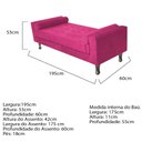 Ver imagem 5 de Recamier Baú Félix Solteiro 195 cm Suede - Doce Sonho Móveis ML/R1/FELIX/195/B/S Pink