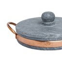 Ver imagem 2 de Frigideira Gourmet com Tampa Pedra Sabão Alça Cobre 22x4cm