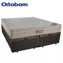 Ver imagem 5 de Cama Box Baú King Suede Bipartido+ Colchão King Ortobom Airtech Molas SpringPocket 65x193x203 Marrom