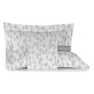 Jogo de Cama Casal Algodão 300 Fios 4 Peças Estampa Moderna